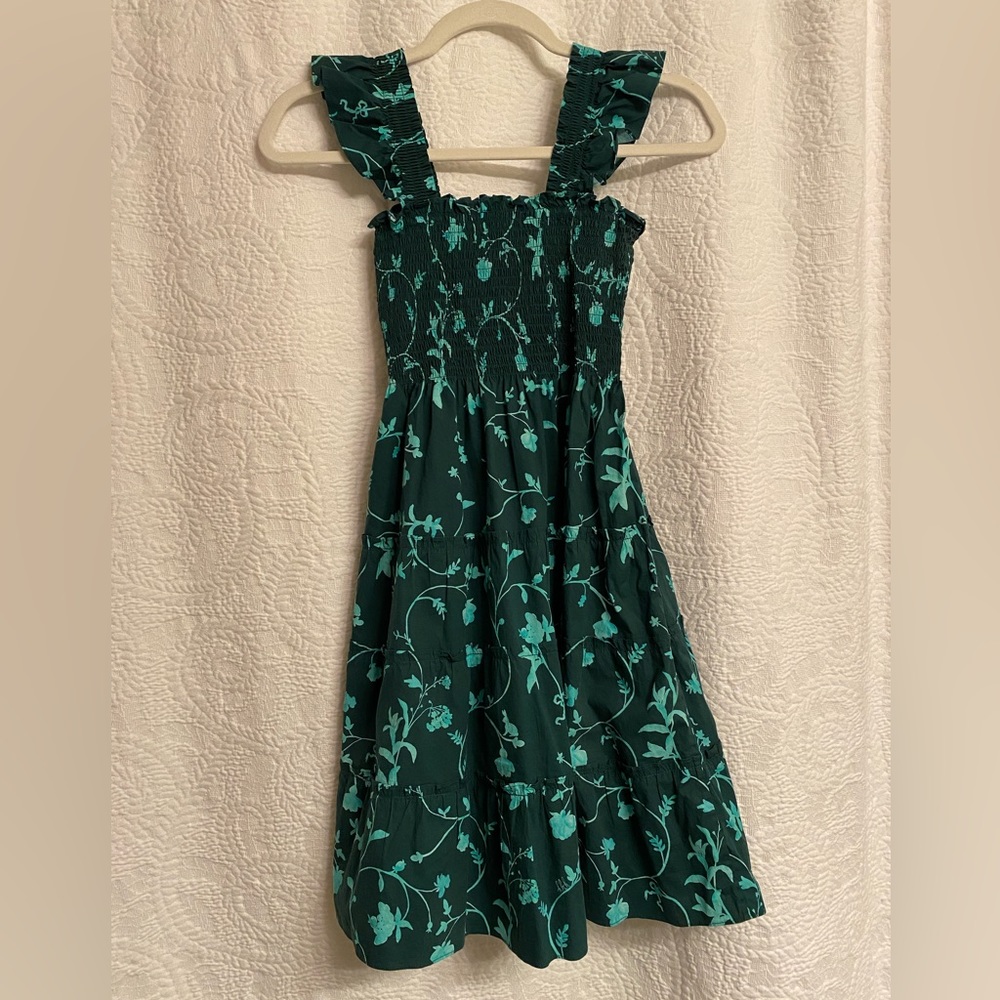 The Tiny Ellie Nap Dress Green Botanical size 11/12Yr